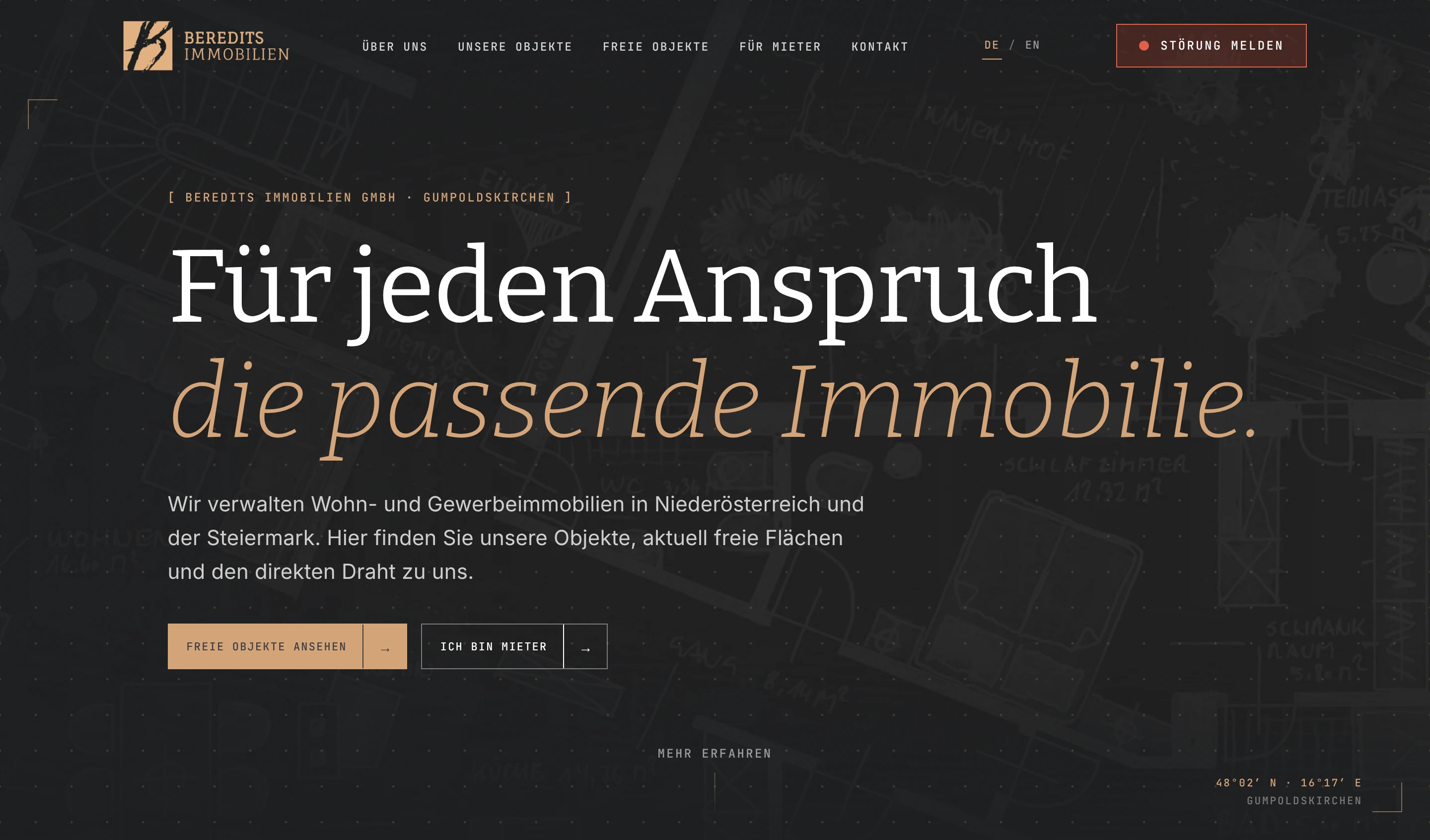 beredits: Desktopansicht