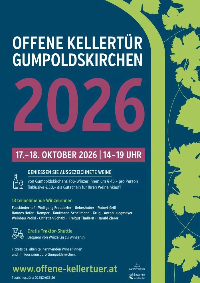 Plakat Offene Kellertür Gumpoldskirchen 2026