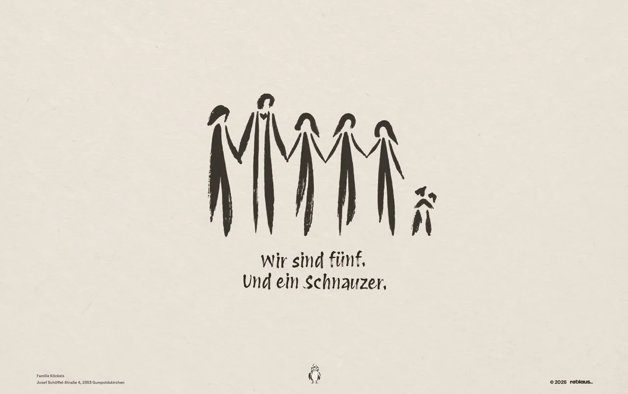 Website Familie Köckeis: Wir sind fünf. Und ein Schnauzer.