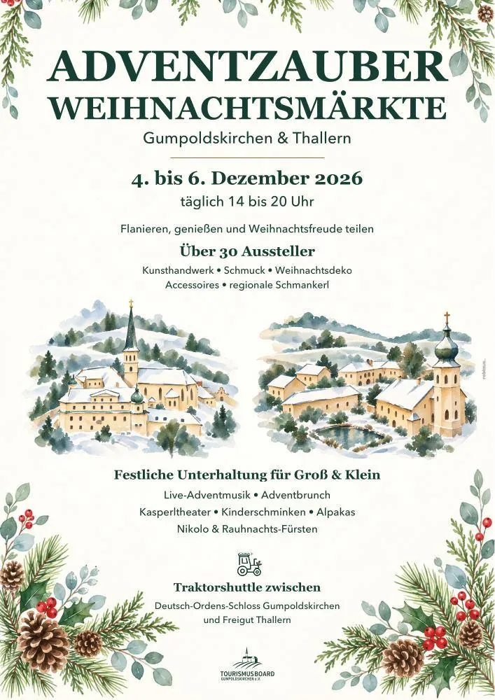Plakat Adventzauber Weihnachtsmärkte Gumpoldskirchen und Thallern